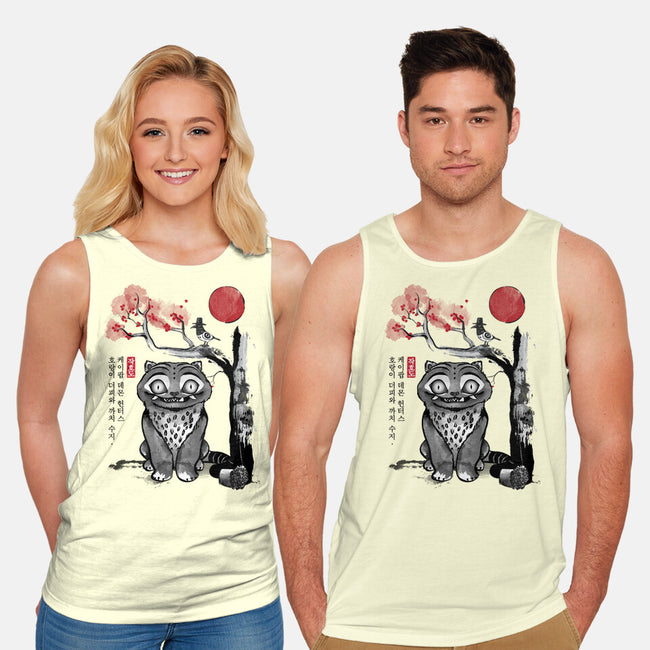 The Tiger And The Magpie Sumi-e-Unisex-Basic-Tank-DrMonekers