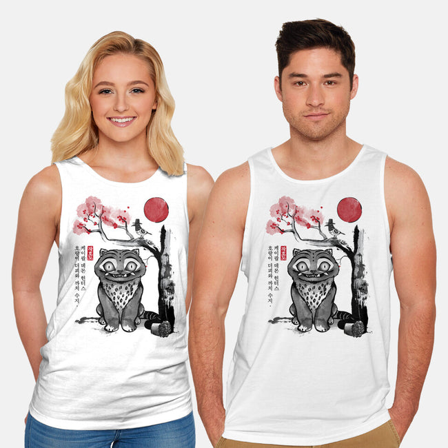The Tiger And The Magpie Sumi-e-Unisex-Basic-Tank-DrMonekers