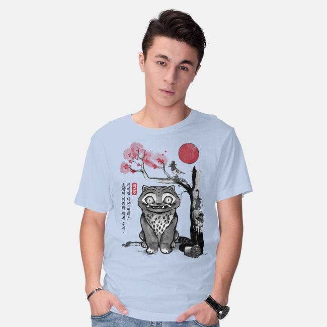 The Tiger And The Magpie Sumi-e-Mens-Basic-Tee-DrMonekers