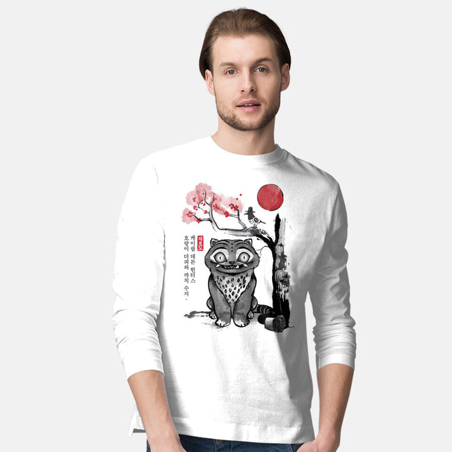 The Tiger And The Magpie Sumi-e-Mens-Long Sleeved-Tee-DrMonekers