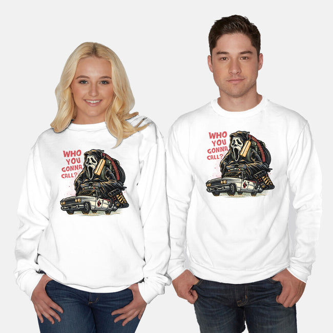 Call The Ghost-Unisex-Crew Neck-Sweatshirt-glitchygorilla
