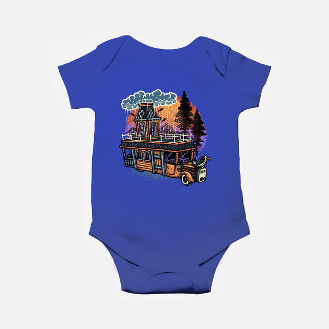 Gloomy Roadtrip-Baby-Basic-Onesie-glitchygorilla