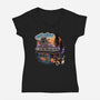Gloomy Roadtrip-Womens-V-Neck-Tee-glitchygorilla