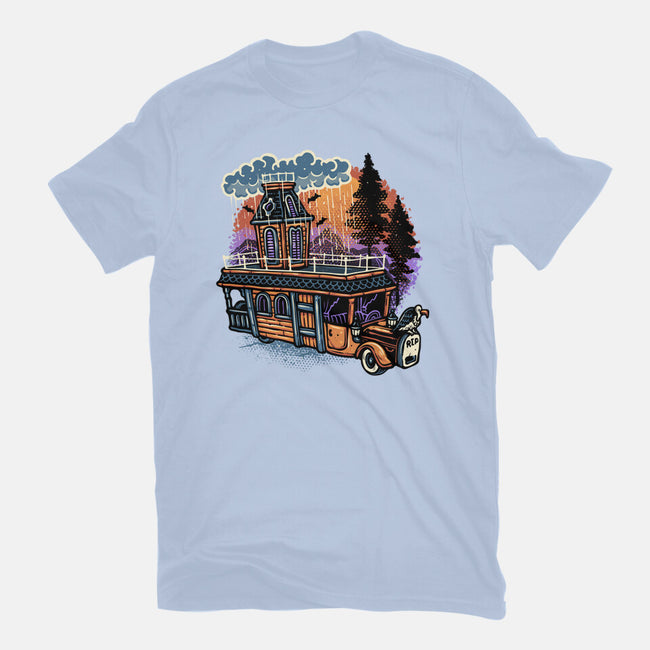 Gloomy Roadtrip-Womens-Fitted-Tee-glitchygorilla