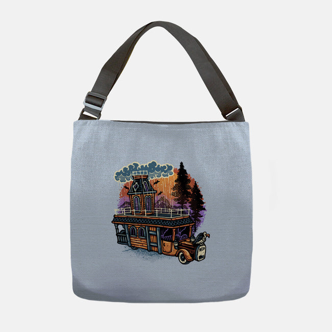 Gloomy Roadtrip-None-Adjustable Tote-Bag-glitchygorilla