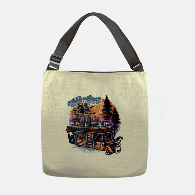 Gloomy Roadtrip-None-Adjustable Tote-Bag-glitchygorilla