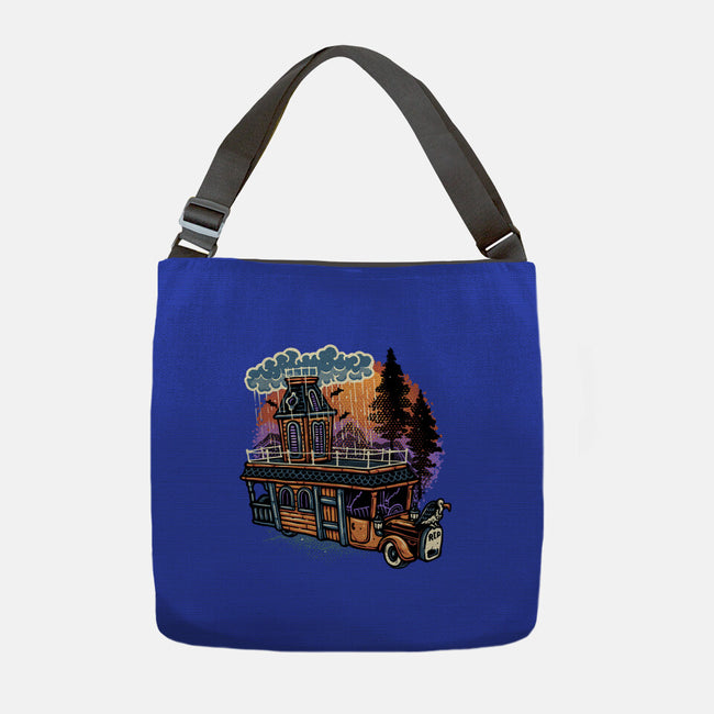 Gloomy Roadtrip-None-Adjustable Tote-Bag-glitchygorilla