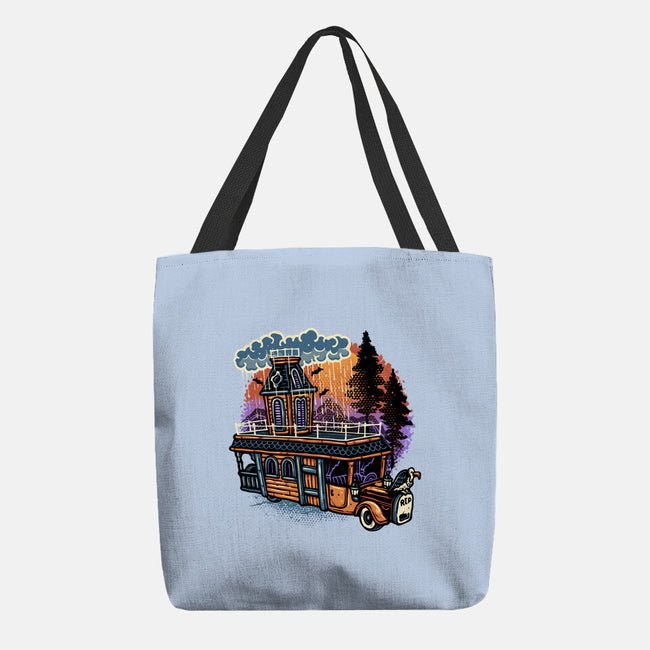 Gloomy Roadtrip-None-Basic Tote-Bag-glitchygorilla