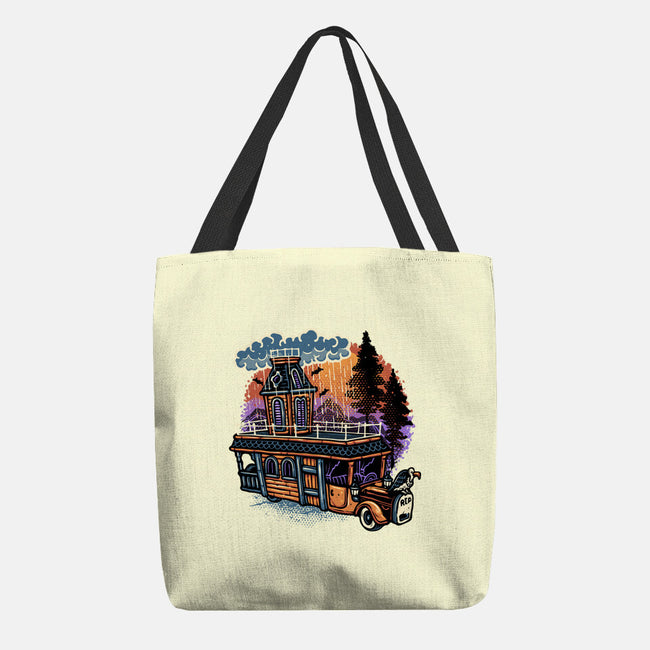 Gloomy Roadtrip-None-Basic Tote-Bag-glitchygorilla