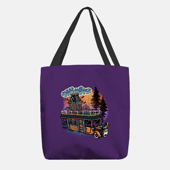 Gloomy Roadtrip-None-Basic Tote-Bag-glitchygorilla
