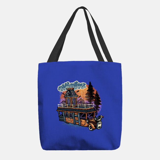 Gloomy Roadtrip-None-Basic Tote-Bag-glitchygorilla