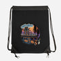 Gloomy Roadtrip-None-Drawstring-Bag-glitchygorilla