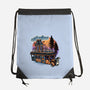 Gloomy Roadtrip-None-Drawstring-Bag-glitchygorilla