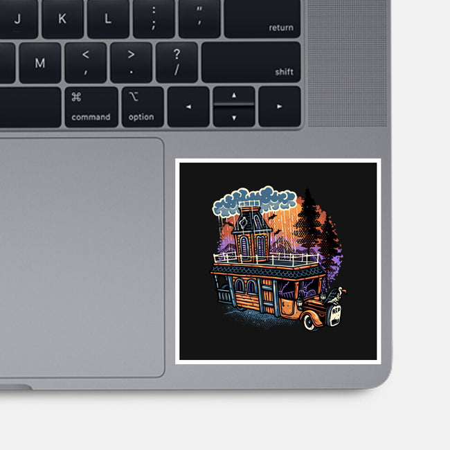 Gloomy Roadtrip-None-Glossy-Sticker-glitchygorilla