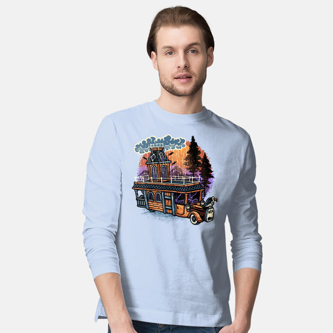 Gloomy Roadtrip-Mens-Long Sleeved-Tee-glitchygorilla