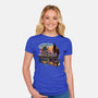 Gloomy Roadtrip-Womens-Fitted-Tee-glitchygorilla