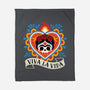 Calavera Frida Sagrado Corazon-None-Fleece-Blanket-NemiMakeit