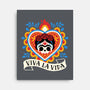 Calavera Frida Sagrado Corazon-None-Stretched-Canvas-NemiMakeit