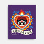 Calavera Frida Sagrado Corazon-None-Stretched-Canvas-NemiMakeit
