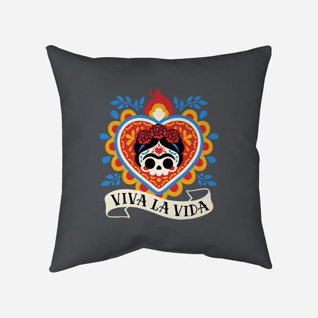 Calavera Frida Sagrado Corazon-None-Removable Cover w Insert-Throw Pillow-NemiMakeit