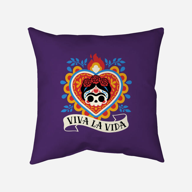 Calavera Frida Sagrado Corazon-None-Removable Cover w Insert-Throw Pillow-NemiMakeit
