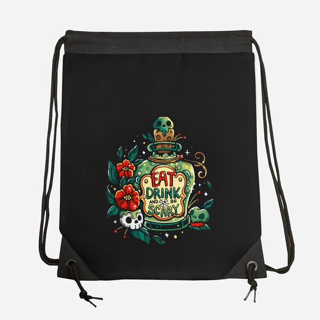 Eat Drink And Be Very Scary-None-Drawstring-Bag-Vallina84