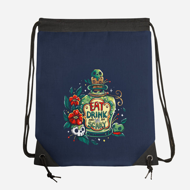 Eat Drink And Be Very Scary-None-Drawstring-Bag-Vallina84