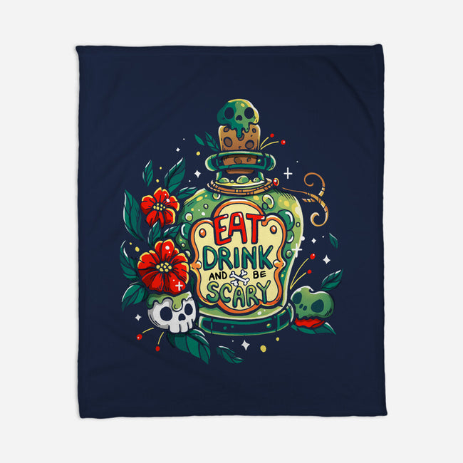 Eat Drink And Be Very Scary-None-Fleece-Blanket-Vallina84