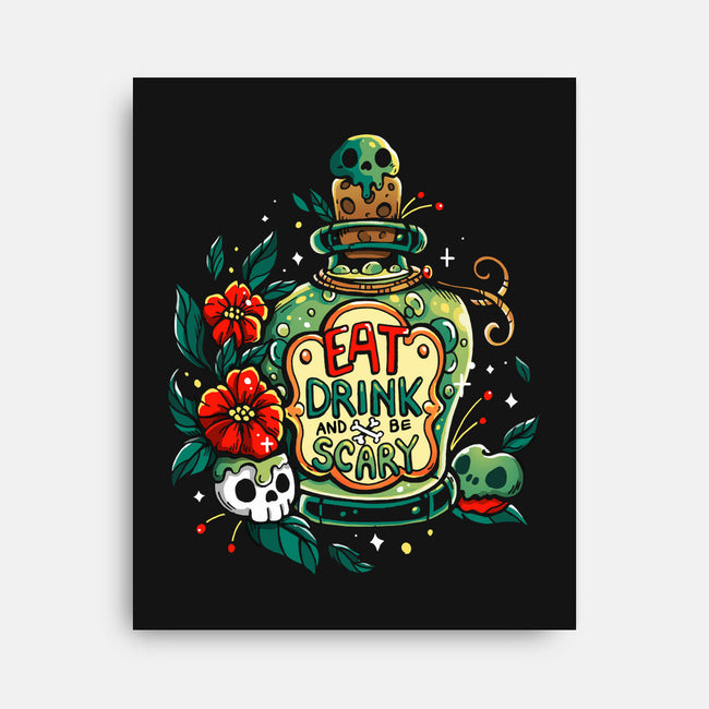 Eat Drink And Be Very Scary-None-Stretched-Canvas-Vallina84