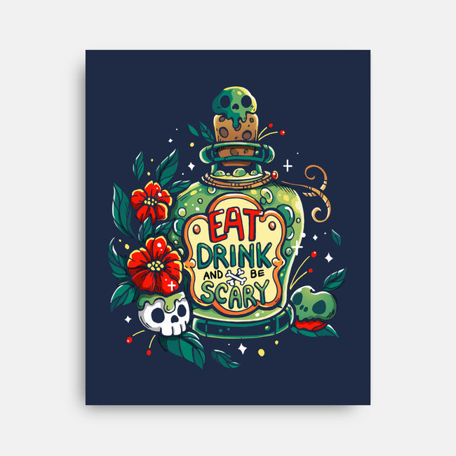 Eat Drink And Be Very Scary-None-Stretched-Canvas-Vallina84