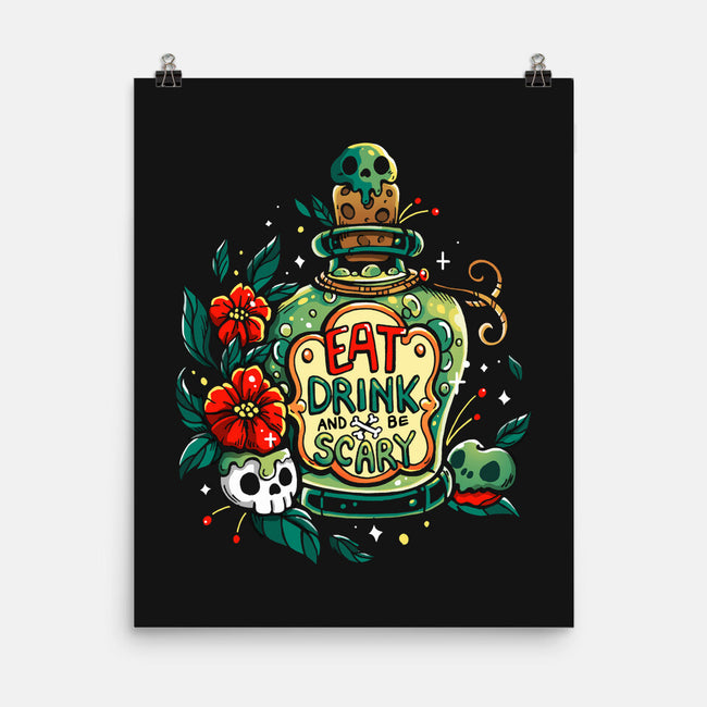 Eat Drink And Be Very Scary-None-Matte-Poster-Vallina84
