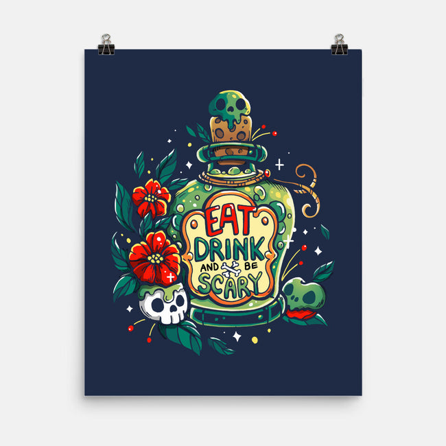 Eat Drink And Be Very Scary-None-Matte-Poster-Vallina84