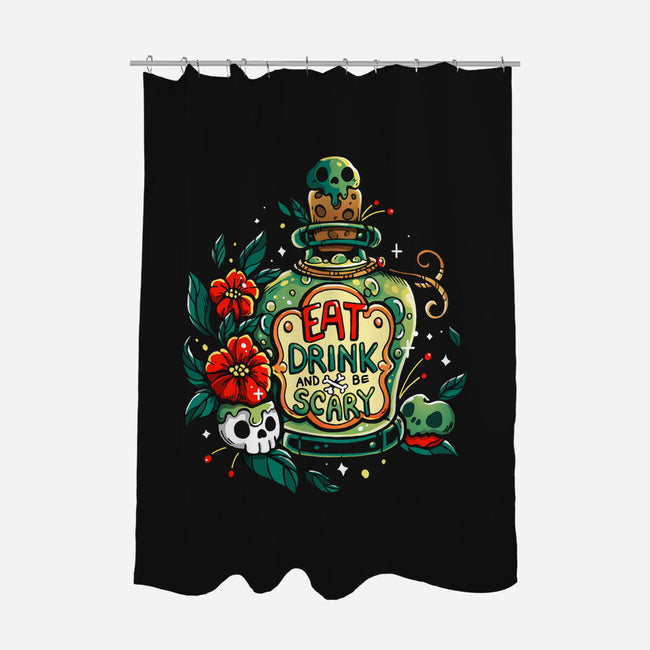 Eat Drink And Be Very Scary-None-Polyester-Shower Curtain-Vallina84