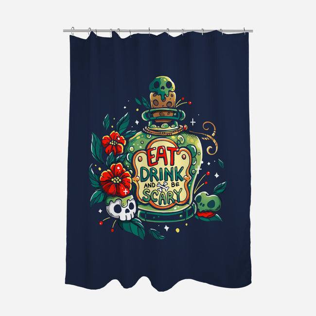 Eat Drink And Be Very Scary-None-Polyester-Shower Curtain-Vallina84