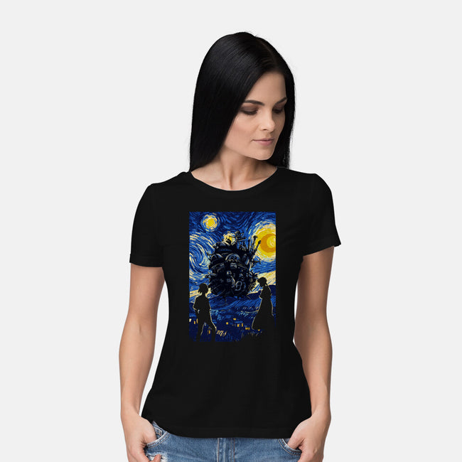 Starrynight Castle-Womens-Basic-Tee-fanfabio