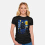 Starrynight Castle-Womens-Fitted-Tee-fanfabio