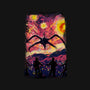 Monster In Starrynight-Womens-Fitted-Tee-fanfabio