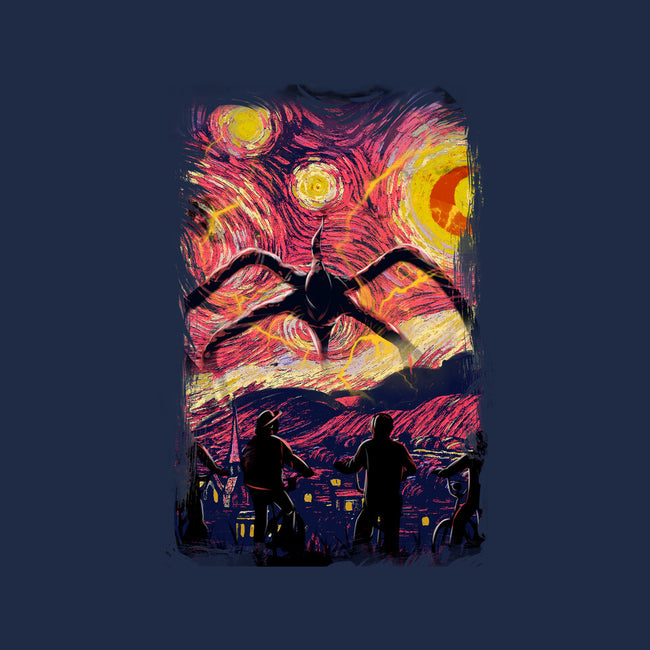Monster In Starrynight-Womens-Fitted-Tee-fanfabio