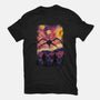 Monster In Starrynight-Womens-Fitted-Tee-fanfabio