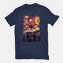 Monster In Starrynight-Womens-Fitted-Tee-fanfabio