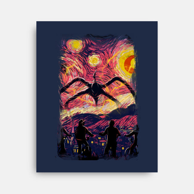 Monster In Starrynight-None-Stretched-Canvas-fanfabio