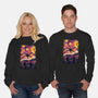 Monster In Starrynight-Unisex-Crew Neck-Sweatshirt-fanfabio