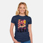 Monster In Starrynight-Womens-Fitted-Tee-fanfabio