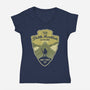 Legendary Mountain-Womens-V-Neck-Tee-retrodivision
