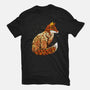 Autumn Fox Landscape-Mens-Heavyweight-Tee-dandingeroz