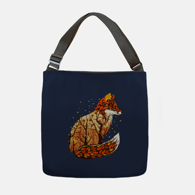 Autumn Fox Landscape-None-Adjustable Tote-Bag-dandingeroz