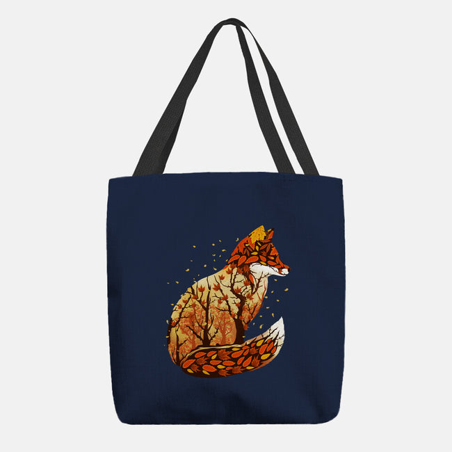 Autumn Fox Landscape-None-Basic Tote-Bag-dandingeroz