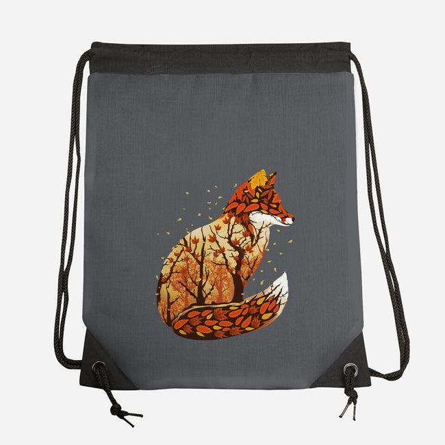 Autumn Fox Landscape-None-Drawstring-Bag-dandingeroz