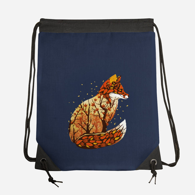 Autumn Fox Landscape-None-Drawstring-Bag-dandingeroz