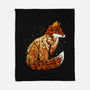 Autumn Fox Landscape-None-Fleece-Blanket-dandingeroz
